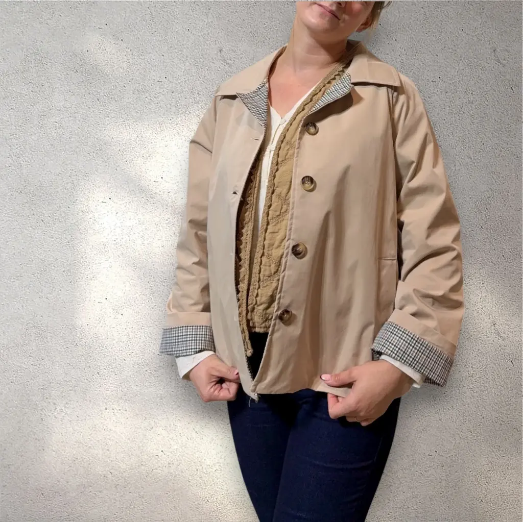 Imperméable court beige 