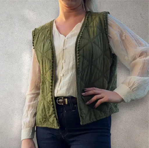 Gilet matelassé kaki