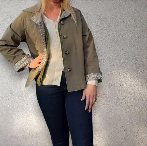 Imperméable court kaki  