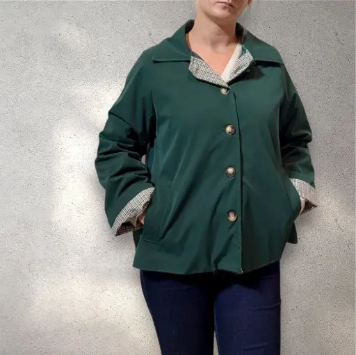 Imperméable court vert sapin